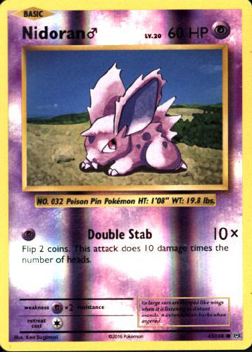 Nidoran ♂ (Reverse Holo) - (Evolutions)