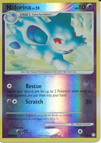 Nidorina (Reverse Holo) - (DP - Mysterious Treasures)