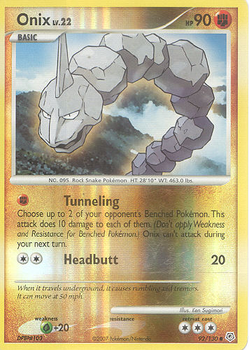 Onix (Reverse Holo) - (Diamond And Pearl Base Set)