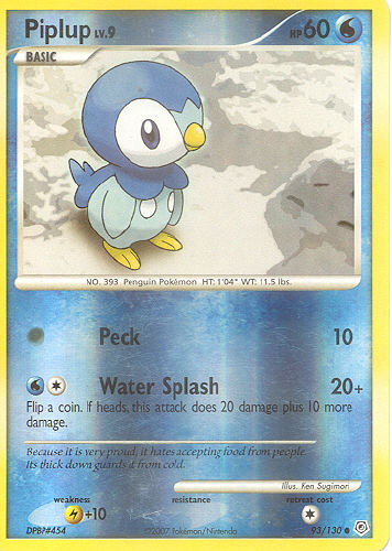 Piplup (Reverse Holo) - (Diamond And Pearl Base Set)