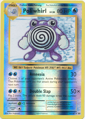 Poliwhirl (Reverse Holo) - (Evolutions)