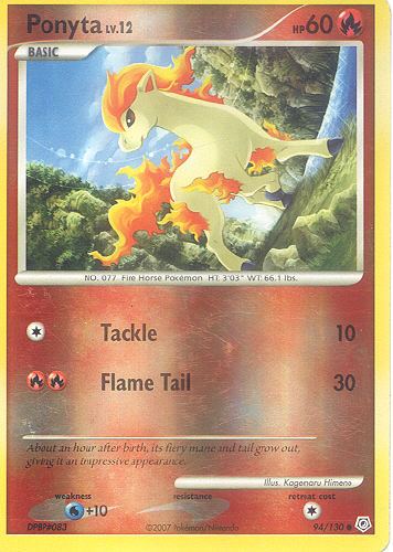 Ponyta (Reverse Holo) - (Diamond And Pearl Base Set)