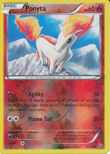 Ponyta (Reverse Holo) - (Flashfire)