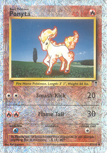 Ponyta (Reverse Holo Shiny) - (Legendary Collection)