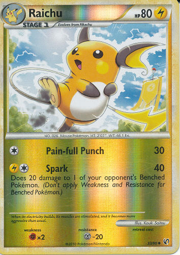 Raichu (Reverse Holo) - (HS - Undaunted)