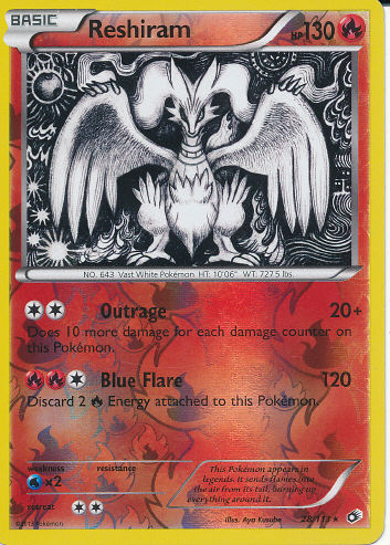 Reshiram (Reverse Holo) - (Legendary Treasures)