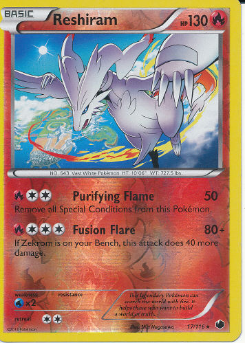 Reshiram (Reverse Holo) - (Plasma Freeze)