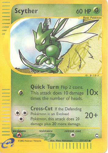 Scyther (Reverse Holo) - (Aquapolis)