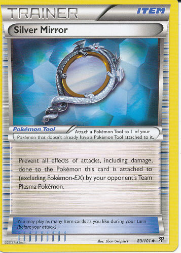 Silver Mirror (Pokémon Tool) - (Plasma Blast)