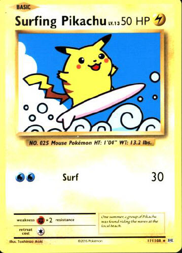 Surfing Pikachu - (Evolutions)