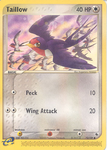 Taillow - (EX Ruby And Sapphire)