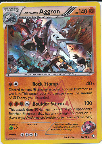 Team Magma's Aggron - (Double Crisis)