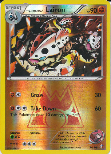 Team Magma's Lairon (Reverse Holo) - (Double Crisis)