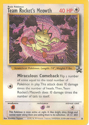 Team Rocket's Meowth - (Wizards Black Star Promo)