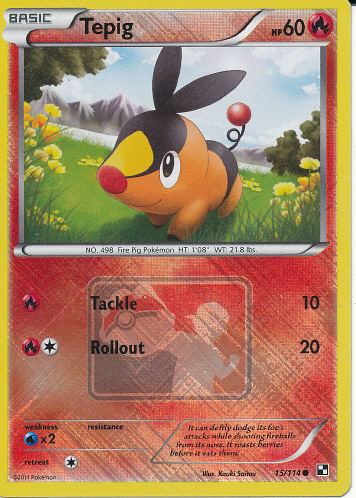 Tepig (Pokémon Play) (Reverse Holo) - (Black & White)