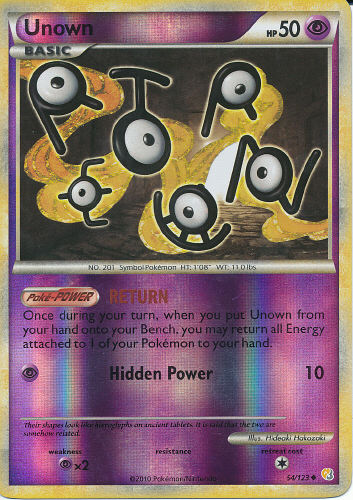 Unown (Reverse Holo) - (HeartGold & SoulSilver)