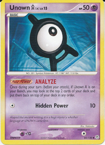 Unown A - (Diamond And Pearl Base Set)