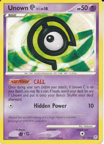 Unown C - (Diamond And Pearl Base Set)