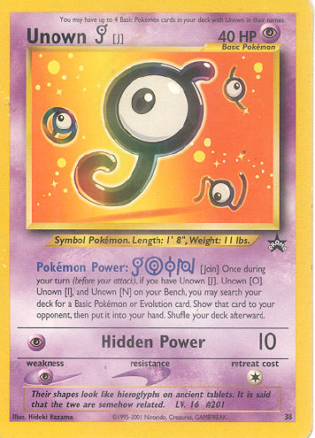 Unown [J] - (Wizards Black Star Promo)