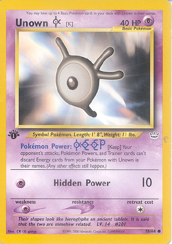 Unown [K] - (Neo Revelation)