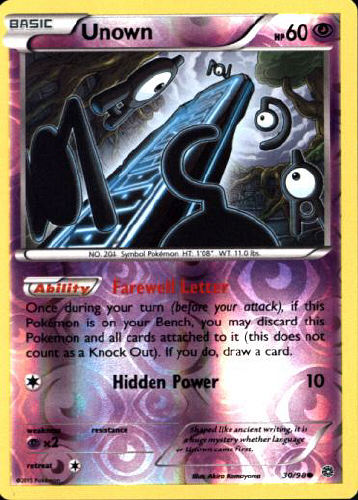 Unown (Reverse Holo) - (Ancient Origins)