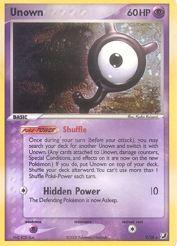 Unown - (EX Unseen Forces (Subset - Unown))