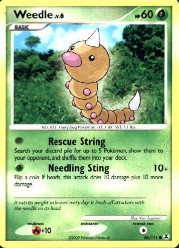 Weedle - (Platinum - Rising Rivals)