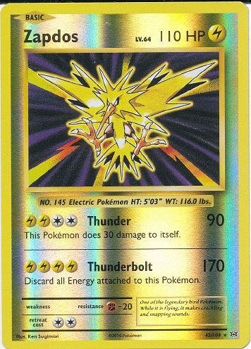 Zapdos (Reverse Holo) - (Evolutions)