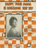 Daddy, Your Mama Is Lonesome For You, Jimmie Durante, 1921