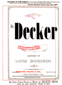 (Bö) Decker Schottische, Louis Bödecker, 1863