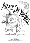 Please Say You Will, Scott Joplin, 1895