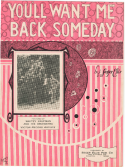 You'll Want Me Back Some Day, Seger Ellis, 1924