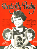 That's My Baby, Sidney Clare; Cliff Friend; Owen Murphy, 1923