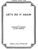 Let's Do It Again, Desmond O'Connor; Ray Hartley, 1950