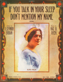 If You Talk In Your Sleep, Nathanial Davis Ayer, 1911