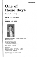 One Of These Days, Felix Le Roy