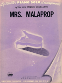 Mrs. Malaprop, Cy Walter, 1952