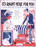 It's Right Here For You, Alex Belledna, 1920