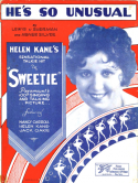 He's So Unusual, Sherman & Lewis; Abner Silver, 1929