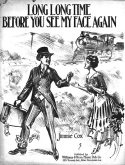 Long Long Time Before You See My Face Again, Jimmy Cox, 1916