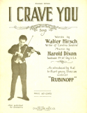 I Crave You, Harold Dixon, 1920