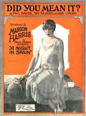 Did You Mean It?, Phil Baker; Sid Silvers; Abe Lyman, 1927