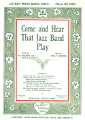 Come And Hear That Jazz Band Play, Al Jolson; Billy Jerome, 1919