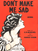 Don't Make Me Sad, Harold Dixon, 1919