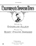 California's Spanish Days, Mary Crane Garrard, 1924