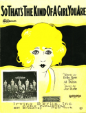 So That's The Kind Of A Girl You Are, Joseph A. Burke, 1925