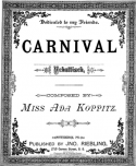 Carnival Schottische, Ada Koppitz, 1885