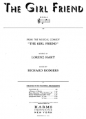 The Girl Friend, Richard Rodgers, 1926