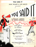 You Said It, Harold Arlen, 1931