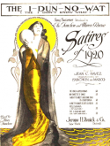 The I Dun-No-Wat, Fanchon & Marco, 1920